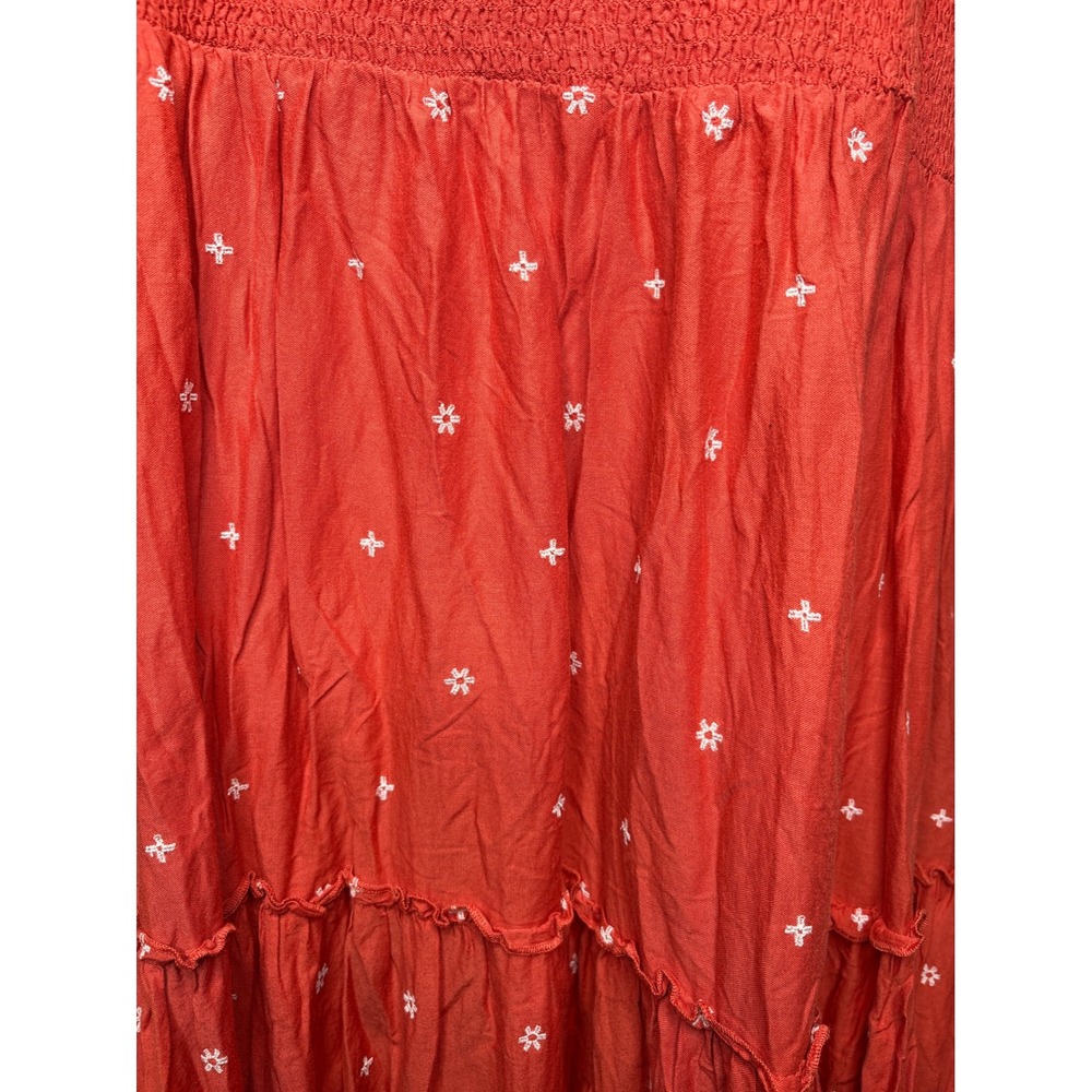 Women's Red Ruffle Tiered Sundress - Picture 3 of 9